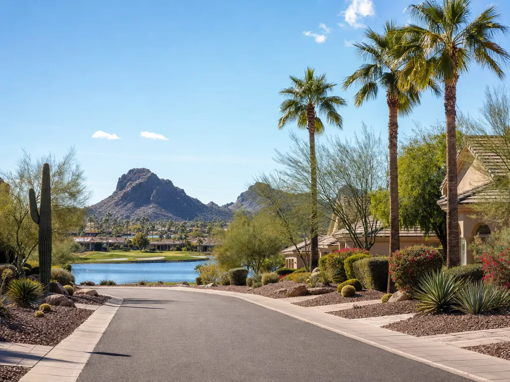 Arizona residential street in the Phoenix service area