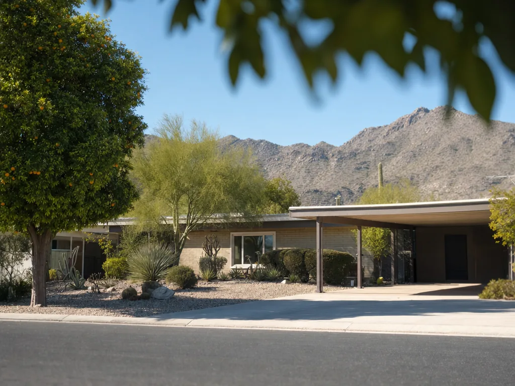 Arizona residential street in the Phoenix service area